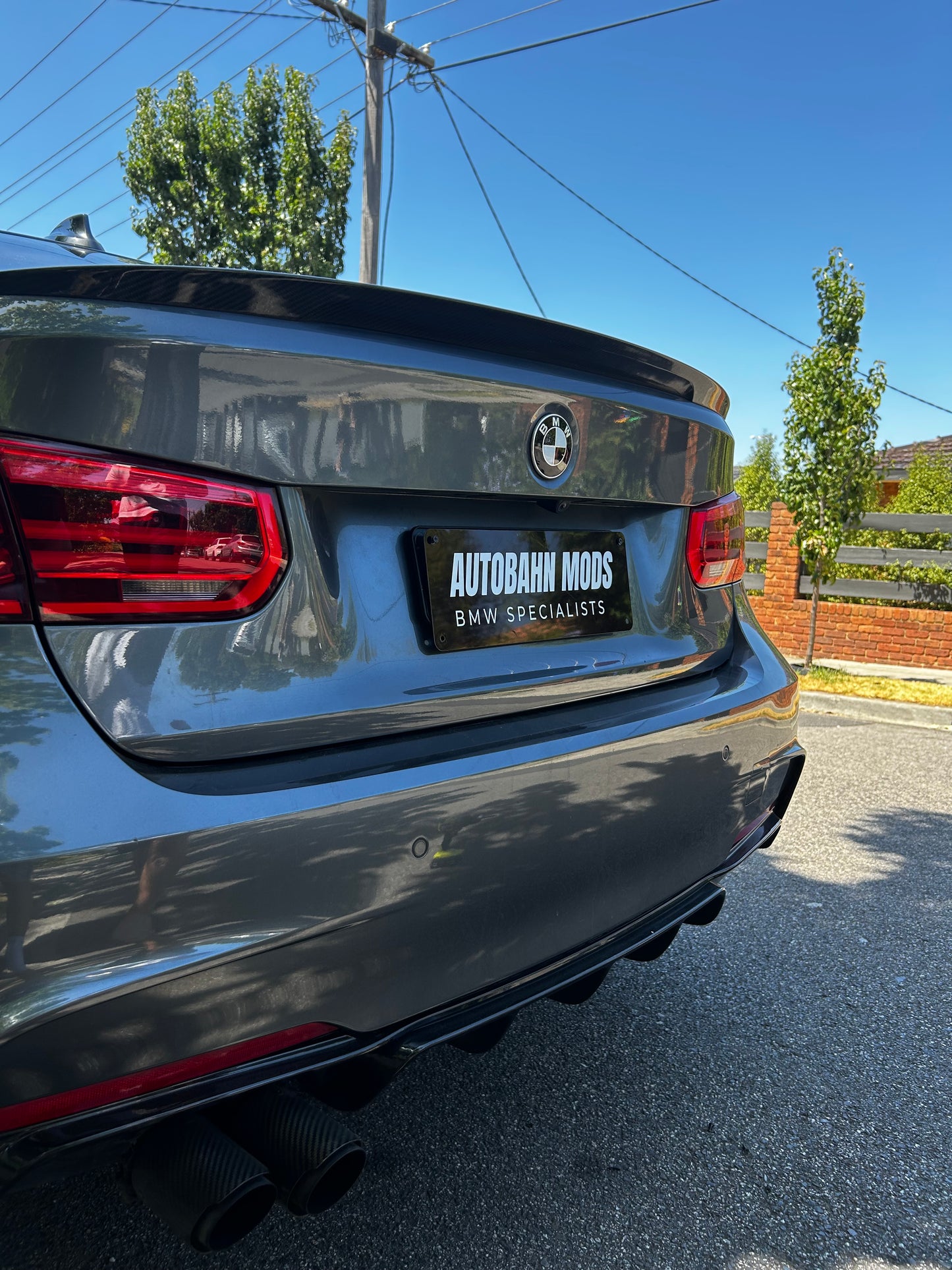 BMW 3 Series F30/F31 Gloss Black M-Performance Style Rear Spoiler